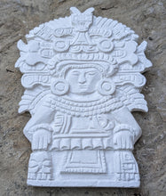 Load image into Gallery viewer, History Aztec Maya Mesoamerica God of Corn Zapotec Deity Vessel wall plaque relief Sculpture www.Neo-Mfg.com low relief
