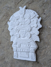 Load image into Gallery viewer, History Aztec Maya Mesoamerica God of Corn Zapotec Deity Vessel wall plaque relief Sculpture www.Neo-Mfg.com low relief
