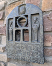 Load image into Gallery viewer, History Egyptian Stele for Senebef and Ipta Artifact Carved Sculpture Statue 17" Tall www.Neo-Mfg.com Museum reproduction
