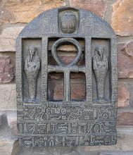 Load image into Gallery viewer, History Egyptian Stele for Senebef and Ipta Artifact Carved Sculpture Statue 17" Tall www.Neo-Mfg.com Museum reproduction

