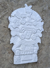 Load image into Gallery viewer, History Aztec Maya Mesoamerica God of Corn Zapotec Deity Vessel wall plaque relief Sculpture www.Neo-Mfg.com low relief

