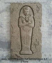 Load image into Gallery viewer, History Egyptian King Tut sarcophagus coffin hieroglyph Sculptural wall relief www.Neo-Mfg.com 8.5&quot; g1
