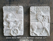 Load image into Gallery viewer, Charge of the Roman Charioteer Sculpture Statue White finish Chariot Horse 2pc Neo-mfg m4
