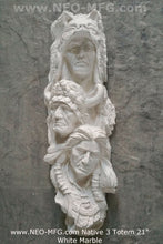 Load image into Gallery viewer, History Native American 3 Warrior bust Chiefs of the Oglala Sioux Bas-Relief Sculpture Statue 17&quot; Tall www.Neo-Mfg.com
