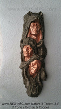 Load image into Gallery viewer, History Native American 3 Warrior bust Chiefs of the Oglala Sioux Bas-Relief Sculpture Statue 17&quot; Tall www.Neo-Mfg.com
