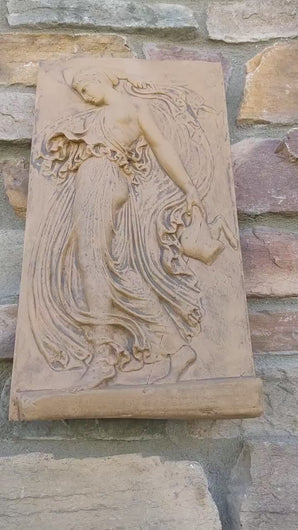 Roman Green Dancing Meanad Wall plaque relief Sculpture  16.9" Museum reproduction www.Neo-Mfg.com
