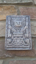 Load and play video in Gallery viewer, Inca Viracocha Tiwanaku Gateway sun Sculptural wall relief plaque 6" www.Neo-Mfg.com home decor k16
