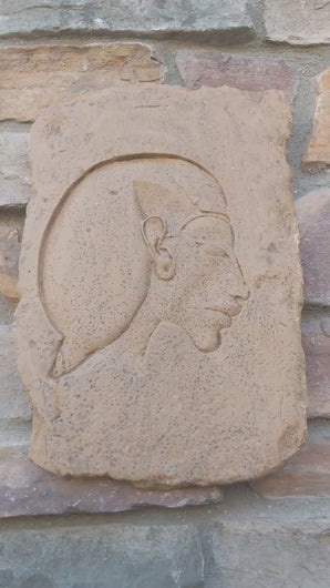 History Egyptian Akhenaten Sculptural wall relief  www.Neo-Mfg.com 13" Museum reproduction L3