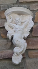 Load and play video in Gallery viewer, Griffin Gargoyle wall Shelf Rare Handmade Huge Mermaid Bracket Wall Sculpture Sconce www.NEO-MFG.com 16"
