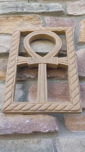 History Egyptian Ankh Artifact  Sculpture Statue 10" Tall www.Neo-Mfg.com wall plaque