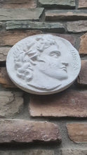 Load and play video in Gallery viewer, Roman Greek Apollo coin Sculptural Wall relief plaque www.Neo-Mfg.com 9.5"
