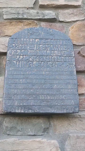 History Egyptian Magic Stela Sculptural wall relief  www.Neo-Mfg.com 15"