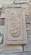 Load and play video in Gallery viewer, Aztec Mayan Yaxchilán Lintel Sculpture 20" www.Neo-Mfg.com Plaque relief carving
