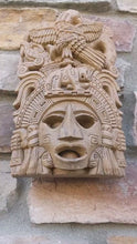 Load and play video in Gallery viewer, Aztec Maya Artifact mask Thunderbird Jaguar Sculpture Statue 9.25" Tall www.Neo-Mfg.com
