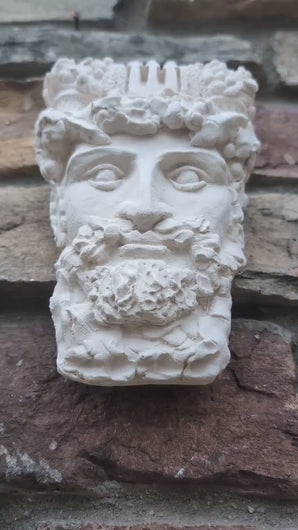 Roman Greek Neptune Face Wall Mythical Plaque Sculptural relief www.Neo-Mfg.com 6" Customs House Dublin