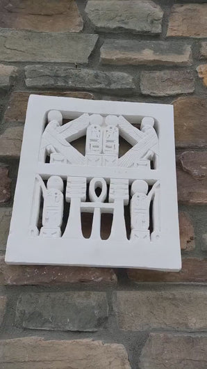 Egyptian Window grill from a palace of Ramesses III wall plaque reproduction www.NEO-MFG.com museum reproduction 14"