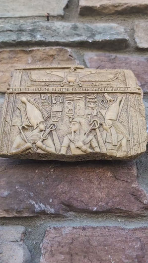 Egyptian Nekhbet tomb fragment Sculptural wall relief  www.Neo-Mfg.com 7 3/8"