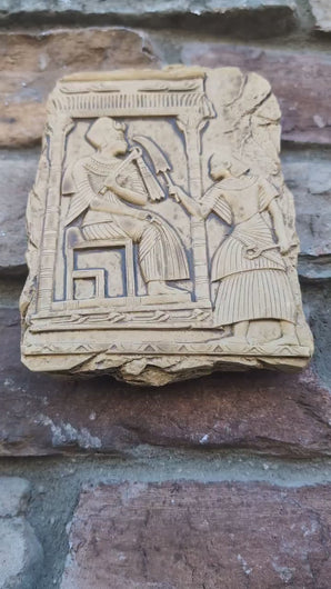 Egyptian prince fragment tomb wall plaque Sculpture art 7.5" www.Neo-Mfg.com home decor