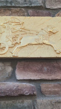 Load and play video in Gallery viewer, Historical Assyrian warriors Chariot Royal hunt wall art Sculpture www.Neo-Mfg.com 13&quot; a10
