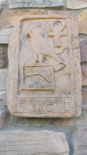 Egyptian Horus & Apep Sculptural wall plaque reproduction www.NEO-MFG.com  16 5/8"