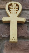Load and play video in Gallery viewer, History Egyptian Ankh Artifact  Sculpture Statue 9" Tall www.Neo-Mfg.com wall plaque museum replica j22

