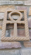Load and play video in Gallery viewer, History Egyptian Ankh Artifact  Sculpture Statue 10" Tall www.Neo-Mfg.com wall plaque
