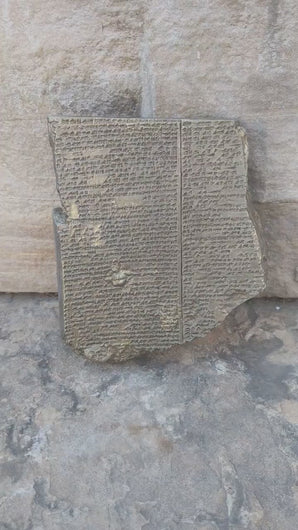History EPIC OF GILGAMESH Pre-Biblical Deluge flood Story museum replica cuneiform tablet Sculpture 6" www.Neo-Mfg.com home decor