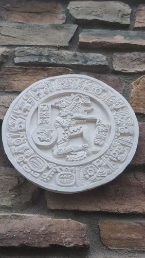 Mayan Aztec ball court Esperanza  Chinkultic Sculptural wall relief plaque 11.25" www.Neo-Mfg.com