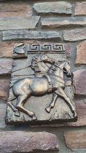 Load and play video in Gallery viewer, Charge of the Roman Charioteer Horse Sculpture Statue Chariot Horse 12"  www.Neo-mfg.com m14
