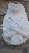 Load and play video in Gallery viewer, Egyptian Bastet cat fragment torso Sculptural wall relief bust www.Neo-Mfg.com 16.75&quot;
