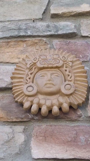 Aztec Inca Zapotec Idol ceremonial mask sculpture wall plaque art www.neo-mfg.com 8" home garden decor n8