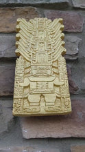 Load and play video in Gallery viewer, Incan Peruvian stela Raimondi Chavín Sculptural wall relief plaque 10" www.Neo-Mfg.com home decor j9
