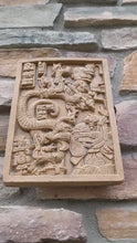 Load and play video in Gallery viewer, Aztec Mayan Yaxchilán Lintel 25 Sculpture 10.5" www.Neo-Mfg.com Plaque relief carving
