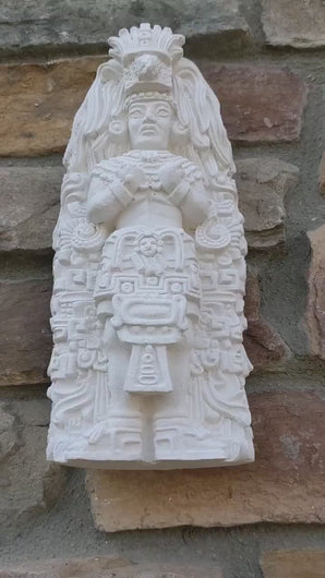 Aztec Maya Mesoamerica Totem Stela carving Artifact Stelae 10.75"