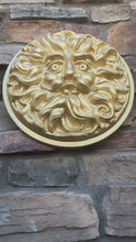 Load and play video in Gallery viewer, Wind Man Wall Decor Large 14"  Wall Plaque Sculpture Pagan  www.Neo-Mfg.com mythical

