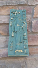 Load and play video in Gallery viewer, Aztec Mayan Temple cross Left side King Pakal carving wall plaque www.Neo-Mfg.com home garden decor art 14.5" L17
