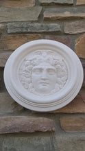 Load and play video in Gallery viewer, Medusa Gorgon Istanbul Artifact Carved wall plaque Sculpture Statue 12" www.Neo-Mfg.com high relief
