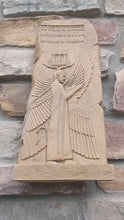 Load and play video in Gallery viewer, Babylonian Cyrus great four-winged genius Mesopotamia Pasargadae Sculptural relief carving www.Neo-Mfg.com Museum Reproduction 14"
