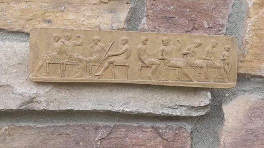 History Roman Parthenon Frieze Stela Fragment Sculptural wall relief plaque www.Neo-Mfg.com 9.5" Henning  design