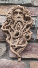 Load and play video in Gallery viewer, Nature Garden Greenman Grape Harvest Sculptural wall relief bust www.Neo-Mfg.com 13.75"

