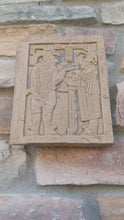 Load and play video in Gallery viewer, Aztec Mayan Lintel 16 Yaxchilan Plaque Artifact  Sculpture 9" www.Neo-Mfg.com home decor g16
