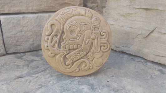 History Aztec Maya Mesoamerica Chichen Itza Skull plaque wall Sculpture Statue www.Neo-Mfg.com 6"