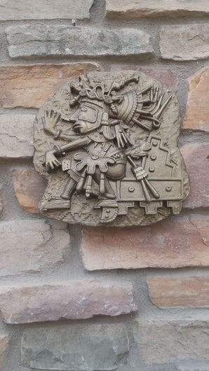 History Aztec Maya Artifact Carved Quetzalcoatl Sculpture Statue 11" Tall www.Neo-Mfg.com Wall art Codex P1