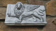 Load and play video in Gallery viewer, St Mark Lion Venice sculpture Wall plaque relief art www.Neo-Mfg.com home decor 9.5" d18
