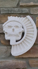 Load and play video in Gallery viewer, History Aztec Maya Artifact Carved Teotihuacan Disc of Death Sculpture Statue 17.25" Tall www.Neo-Mfg.com Wall art
