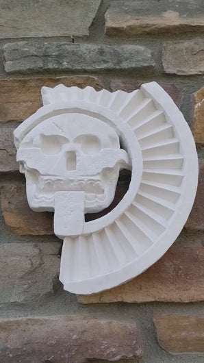 History Aztec Maya Artifact Carved Teotihuacan Disc of Death Sculpture Statue 17.25" Tall www.Neo-Mfg.com Wall art