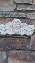 Load and play video in Gallery viewer, Williamsburg Angel winged child face baby corbel wall sconce shelf 10.75" sculpture www.NEO-MFG.com
