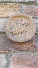 Load and play video in Gallery viewer, Roman Greek Athena Owl 6" Sculpture statue wall plaque
