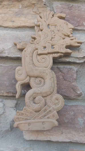 History Aztec Maya Mesoamerica Yaxchilán Vision Serpent Sculpture Statue www.Neo-Mfg.com 11" j7