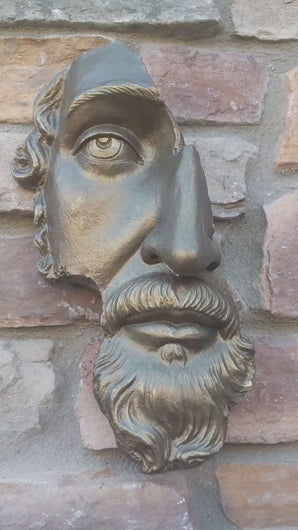 Marcus Aurelius Antoninus Augustus 3D Portrait Face Wall Plaque Sculpture Fragment 12.5" www.Neo-Mfg.com